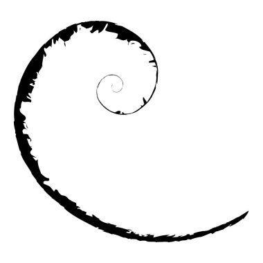 Çirkin, desenli spiral tasarım elementi