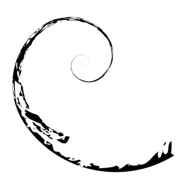 Çirkin, desenli spiral tasarım elementi