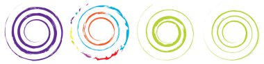 Pis, desenli spiral tasarım elementi. Stock vektör illüstrasyonu, clipart grafikleri.