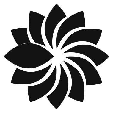 Çiçek, taç yaprağı sembolü şekil elementi. Çiçek simgesi