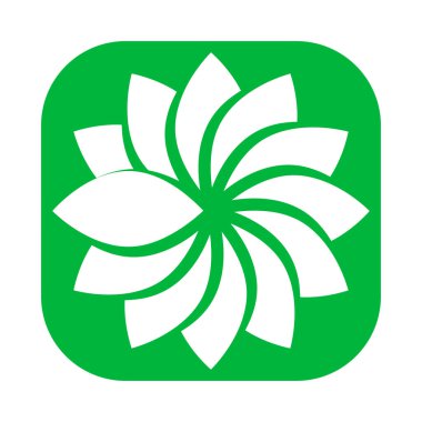 Çiçek, taç yaprağı sembolü şekil elementi. Çiçek simgesi