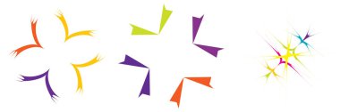 Soyutlayıcı, soyut geometrik şekil, element. Stock vektör illüstrasyonu, klip- art grafikleri