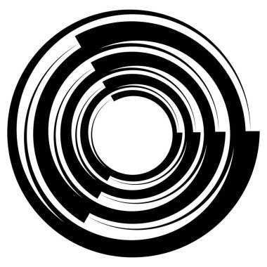 Dairesel, radyal motif. Soyut mandala simgesi