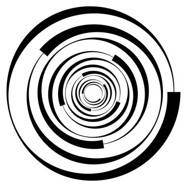 Dairesel, radyal motif. Soyut mandala simgesi