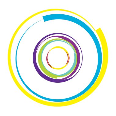 Dairesel, radyal motif. Soyut mandala simgesi