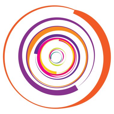 Dairesel, radyal motif. Soyut mandala simgesi