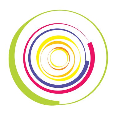 Dairesel, radyal motif. Soyut mandala simgesi