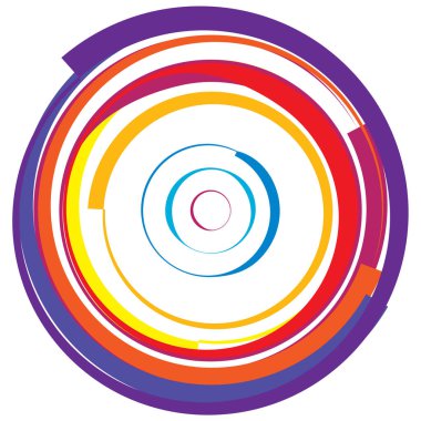 Dairesel, radyal motif. Soyut mandala simgesi