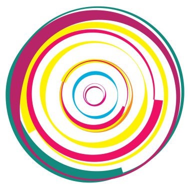 Dairesel, radyal motif. Soyut mandala simgesi