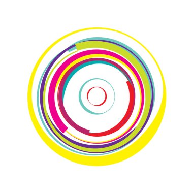 Dairesel, radyal motif. Soyut mandala simgesi