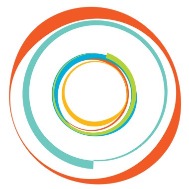 Dairesel, radyal motif. Soyut mandala simgesi