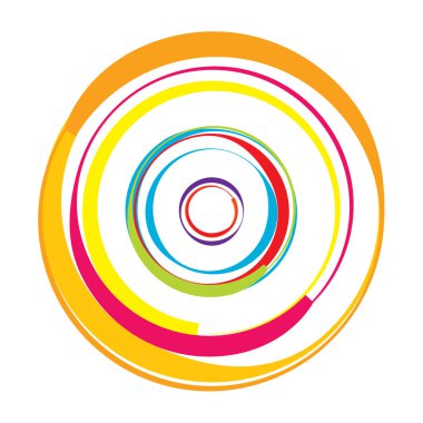 Dairesel, radyal motif. Soyut mandala simgesi