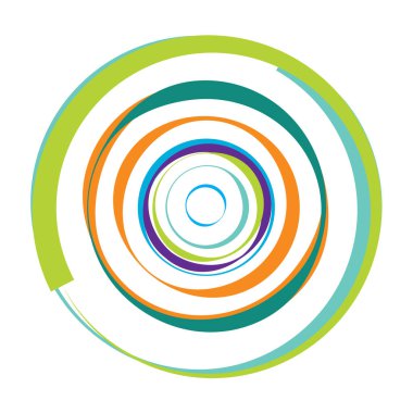 Dairesel, radyal motif. Soyut mandala simgesi