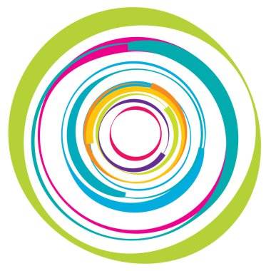 Dairesel, radyal motif. Soyut mandala simgesi