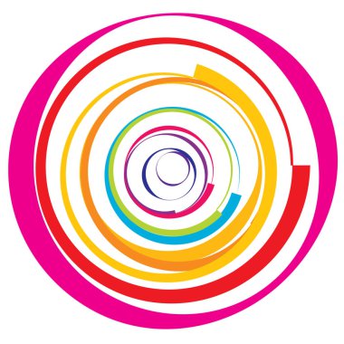 Dairesel, radyal motif. Soyut mandala simgesi