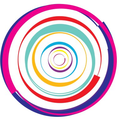 Dairesel, radyal motif. Soyut mandala simgesi