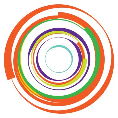 Dairesel, radyal motif. Soyut mandala simgesi