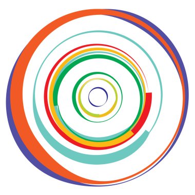 Dairesel, radyal motif. Soyut mandala simgesi