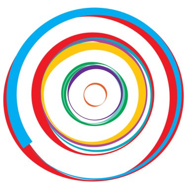 Dairesel, radyal motif. Soyut mandala simgesi