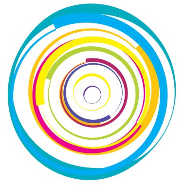 Dairesel, radyal motif. Soyut mandala simgesi