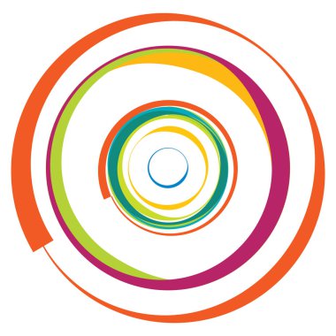 Dairesel, radyal motif. Soyut mandala simgesi