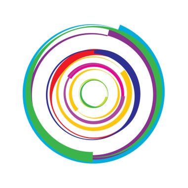 Dairesel, radyal motif. Soyut mandala simgesi