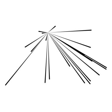 Rastgele ışınlar, ışınlar. Radyal çizgiler. Parlayan çizgiler, şeritler