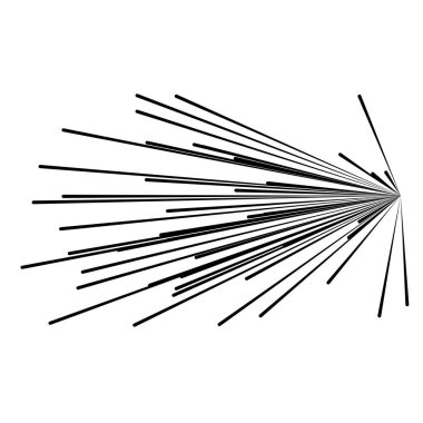 Rastgele ışınlar, ışınlar. Radyal çizgiler. Parlayan çizgiler, şeritler