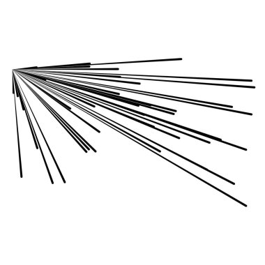 Rastgele ışınlar, ışınlar. Radyal çizgiler. Parlayan çizgiler, şeritler