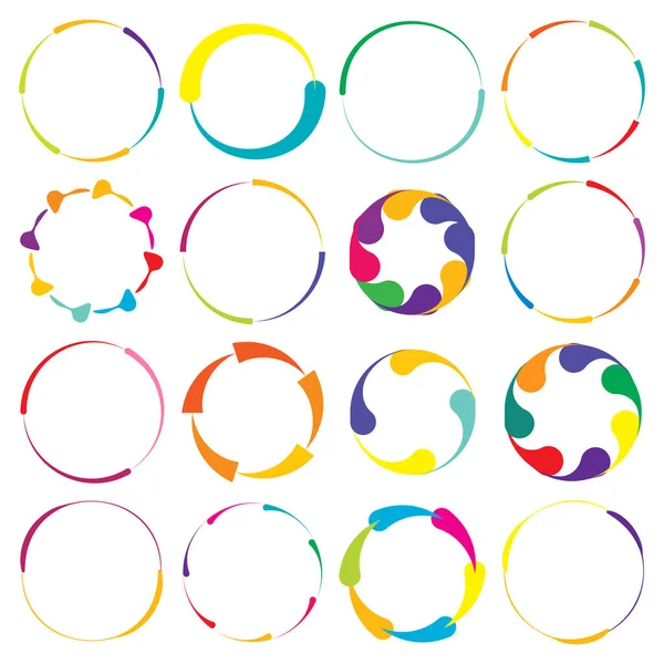 Abstract Circle Ring Geometric Shape Element Vector Illustration — Stock Vector