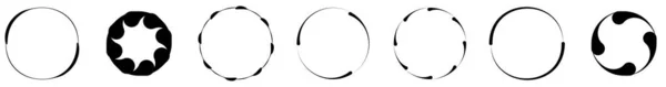 Αφηρημένος Κύκλος Δακτύλιος Γεωμετρικό Σχήμα Στοιχείο Διανυσματική Απεικόνιση Εικονογράφηση Διανύσματος — Διανυσματικό Αρχείο