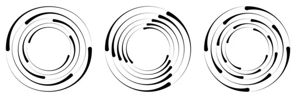 抽象円 環幾何学的形状要素ベクトル図 ストック ベクトル イラスト クリップ アート グラフィック — ストックベクタ