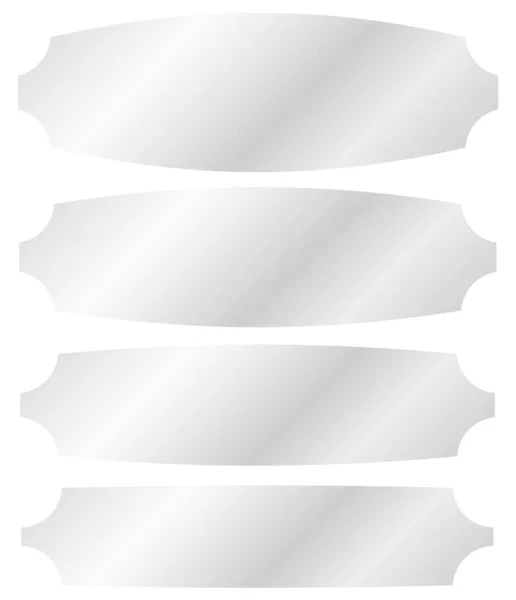 貴金属のバナー ボタン プラーク長方形の形状要素 — ストックベクタ