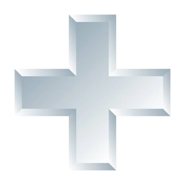 Croce Medica Salute Assistenza Sanitaria Icona Concetto Pronto Soccorso — Vettoriale Stock