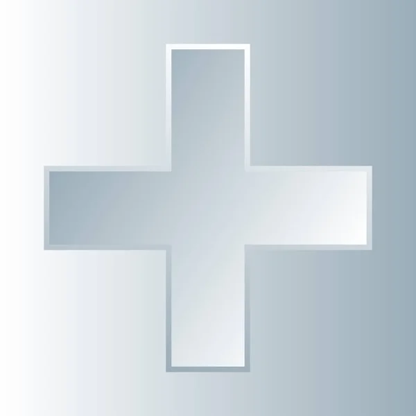Croce Medica Salute Assistenza Sanitaria Icona Concetto Pronto Soccorso — Vettoriale Stock