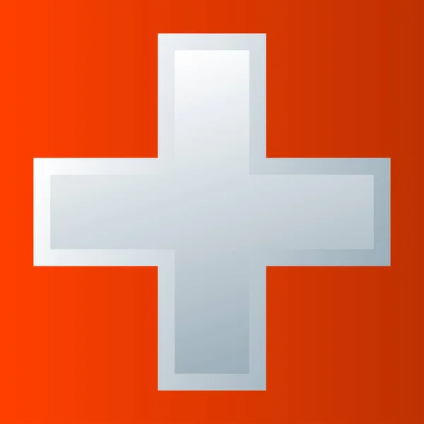 Cross Medical Health Healthcare First Aid Concept Icon — Stockový vektor