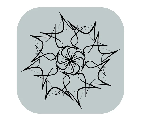 Motivo Geométrico Abstracto Elemento Icono Mandala — Archivo Imágenes Vectoriales