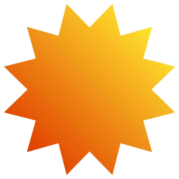 Ціна Ярлик Спалах Зірки Спалах Сонця Порожній Порожній Формі Спалах — стоковий вектор