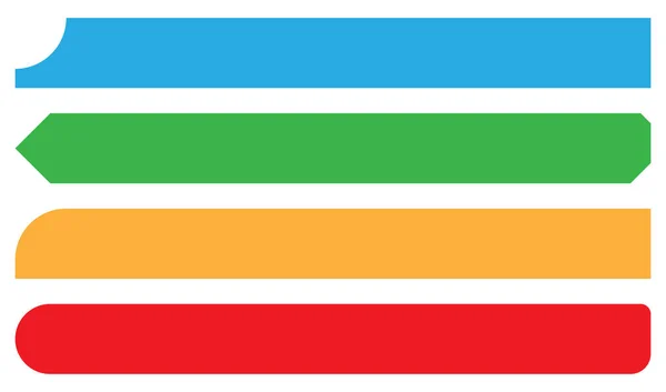 幾何学的なボタン バナー バー長方形の形状要素 — ストックベクタ