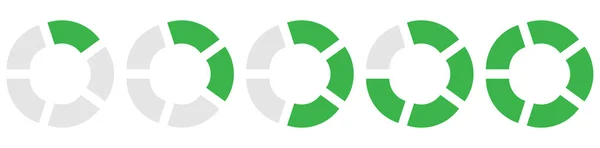 Meter Niveau Indicator Vorm Ontwerp Element Gesegmenteerde Cirkelcirkeldiagram Grafiek Voorraad — Stockvector