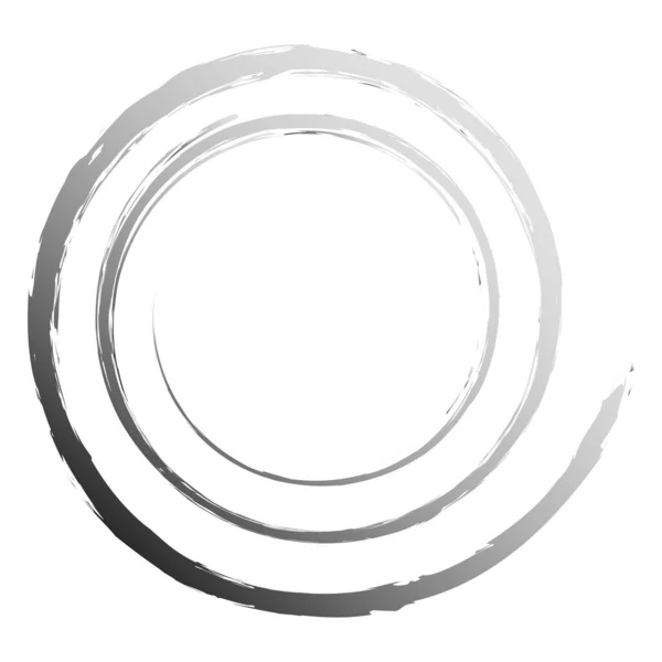 Grungy Textured Spiral Design Element — Vector de stock