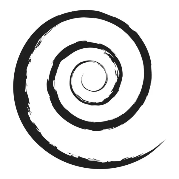 Grungy Elemento Diseño Espiral Con Textura — Vector de stock
