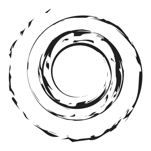 Grungy Elemento Diseño Espiral Con Textura — Archivo Imágenes Vectoriales