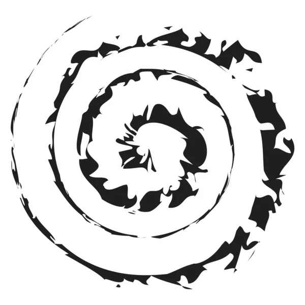 Grungy Textured Spiral Design Element — Stock vektor