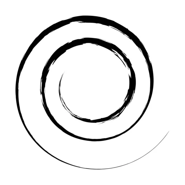 Grungy Textured Spiral Design Element — Stock Vector