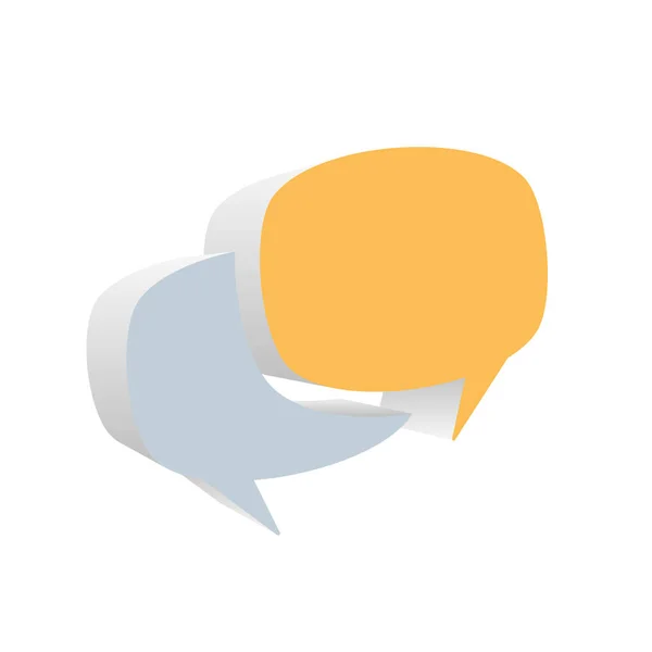 Speech Talk Bubble Communication Chat Icon — Stock vektor