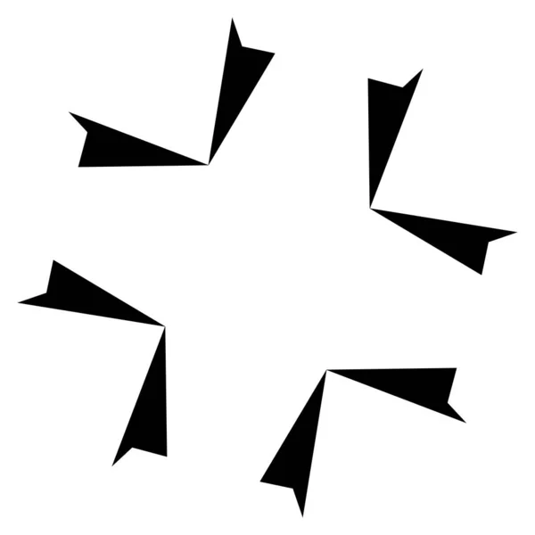 Abstraktionistische Abstrakte Geometrische Form Element — Stockvektor