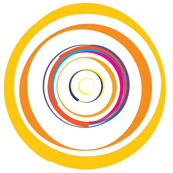 Kreisförmiges Radiales Motiv Abstraktes Mandala Symbol — Stockvektor