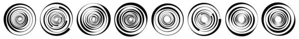Körkörös Radiális Motívum Absztrakt Mandala Ikon Készletvektor Illusztráció Clip Art — Stock Vector