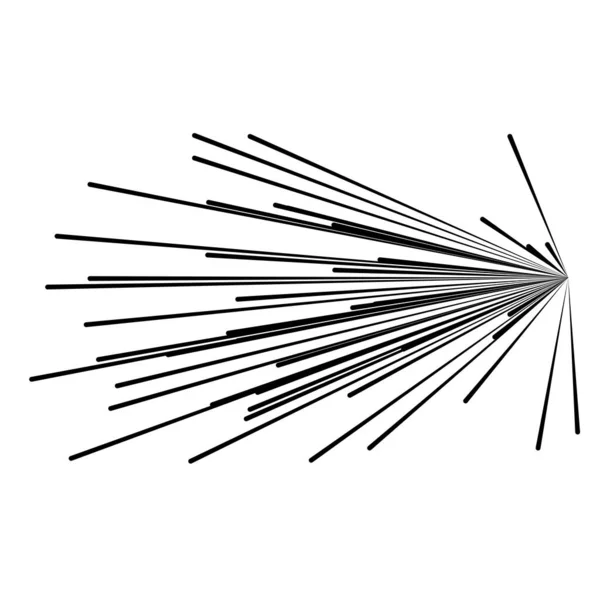 Random Rays Beams Radial Lines Radiating Streaks Strips — Image vectorielle